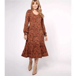Canyon Retreat Midi Dress Plus 3X Floral
